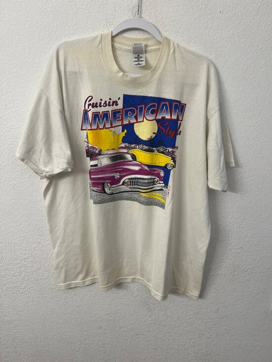 Cruisin American Style Graphic Tee XXL 50% Cotton 50% Polyester Vintage Classic - Picture 1 of 12